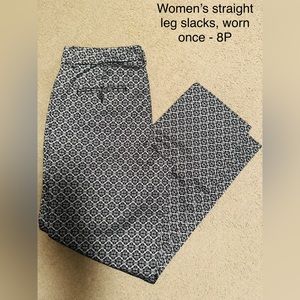 Women’s straight leg slacks, 8P